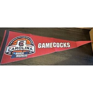 South Carolina Gamecocks 2024 March Madness Pennat Flag Felt New